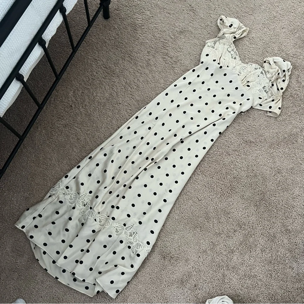 Free People Butterfly Babe Maxi Dress in Ivory Tea Combo - Picture 9 of 12